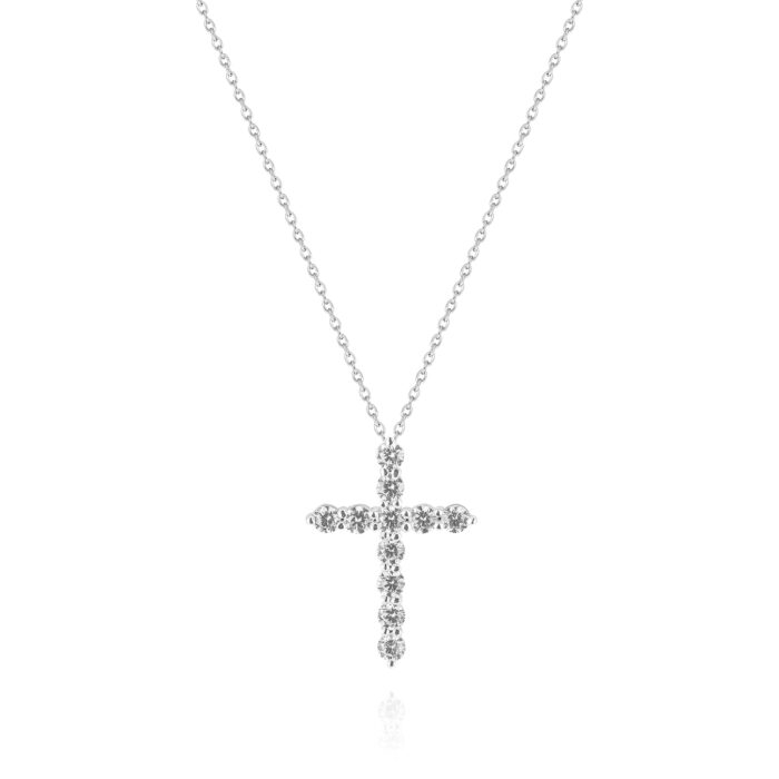 14k Gold Diamond Cross Necklace