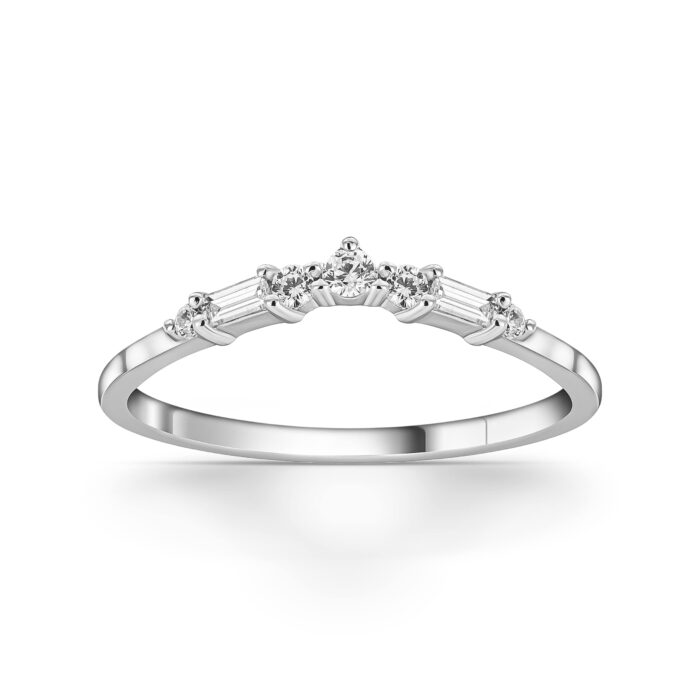 Baguette Diamond V Ring