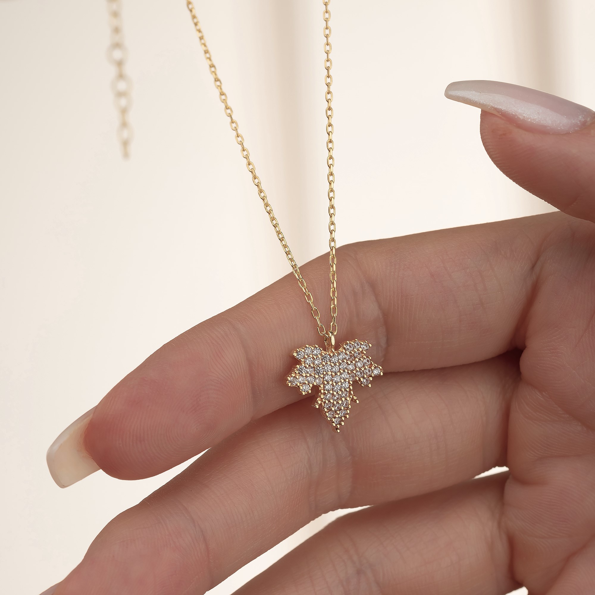 Diamond Leaf Necklace