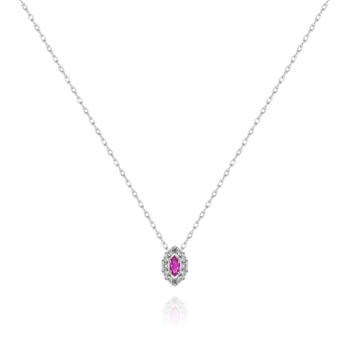 Marquise Cut Natural Ruby Necklace