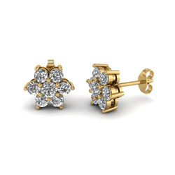 diamond gold earrings menu