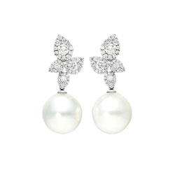 diamond pearl earrings menu